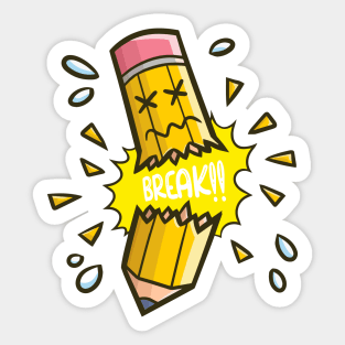 Broken Pencil Sticker